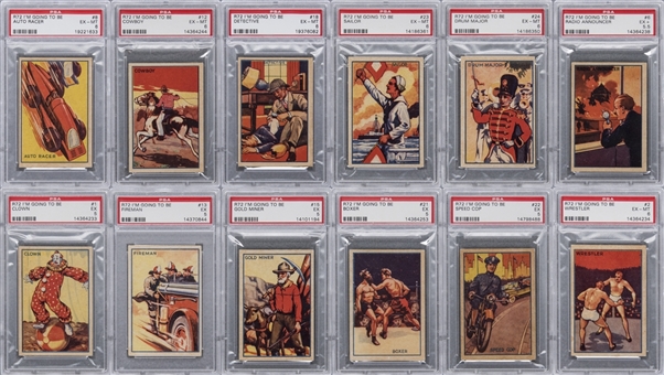 1930s R72 Schutter-Johnson "Im Going To Be" Complete Set (24) Minus #4 Strongman - #1 on the PSA Set Registry! 